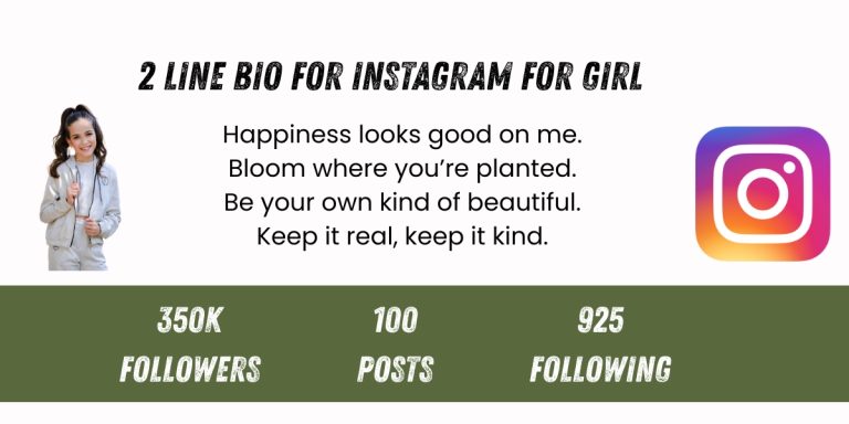 2 line bio instagram for girls