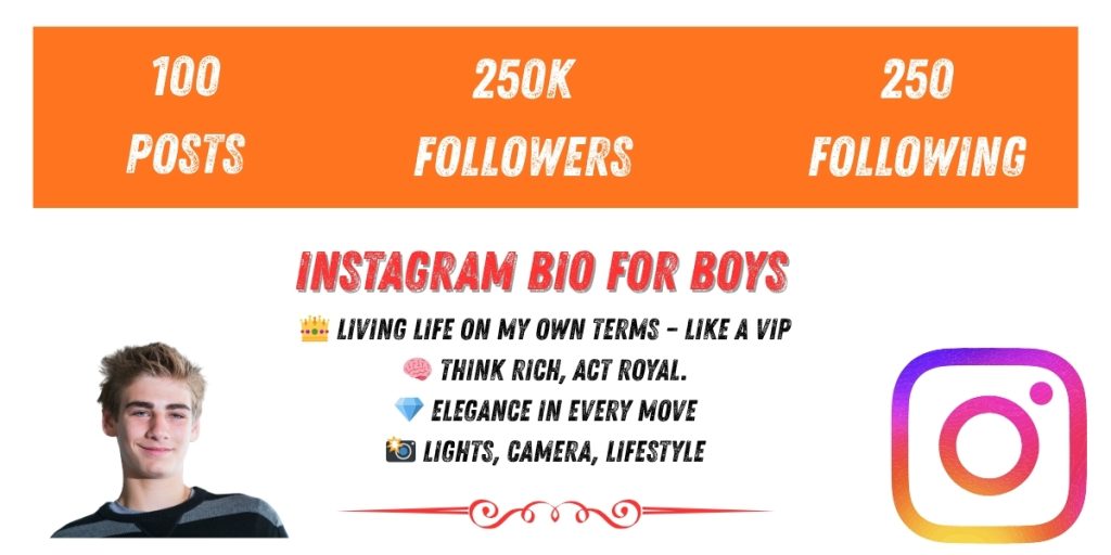 Instagram Bio for Boys