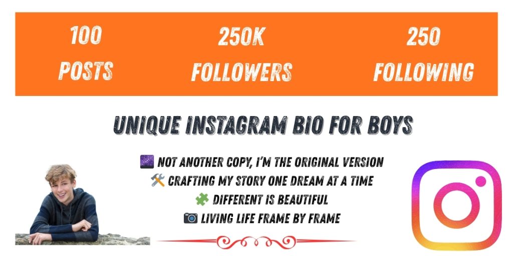 Unique Instagram Bio for Boys
