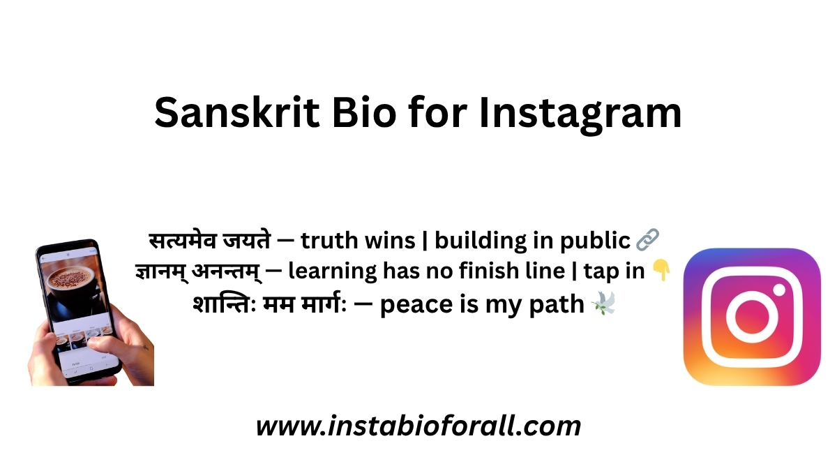 Sanskrit Instagram bio