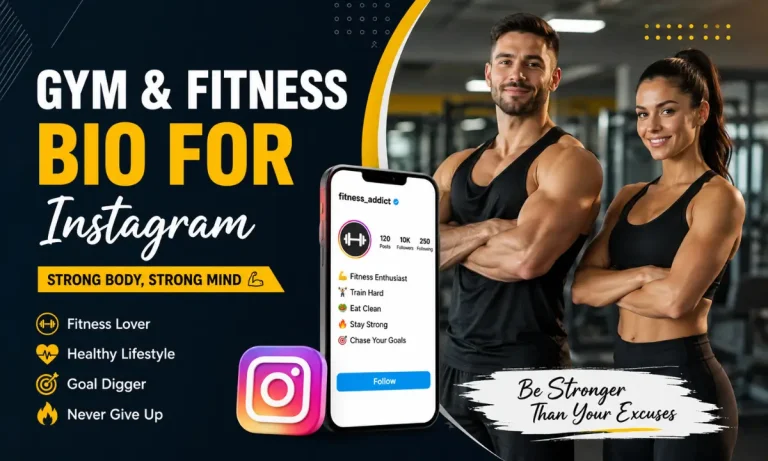 Gym Fitness Bio for Instagram
