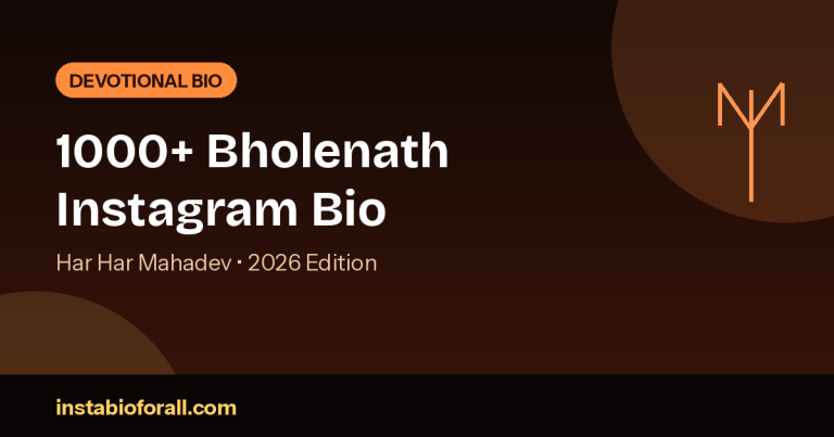Bholenath Instagram Bio