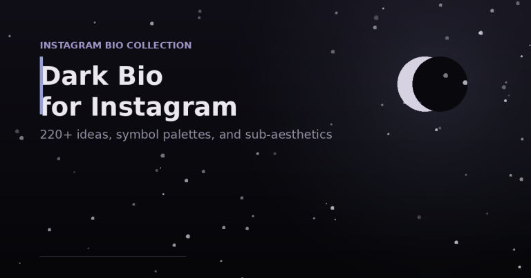 Dark Bio for Instagram