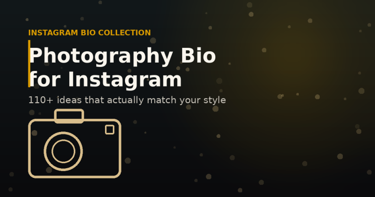 Photography Bio for Instagram