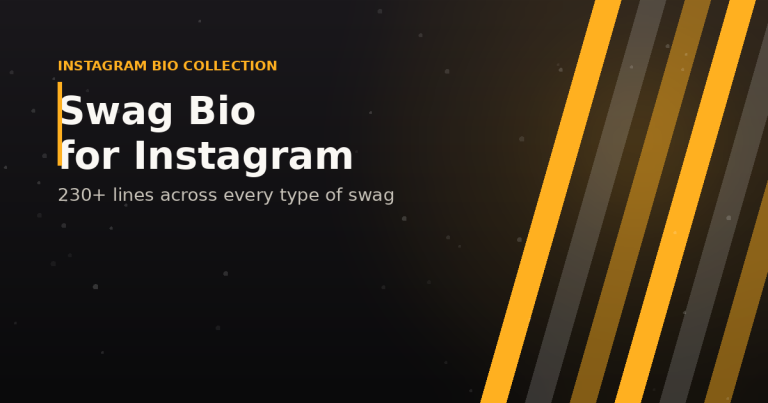 Swag Bio for Instagram