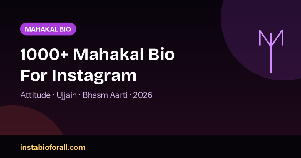 Mahakal Bio for Instagram