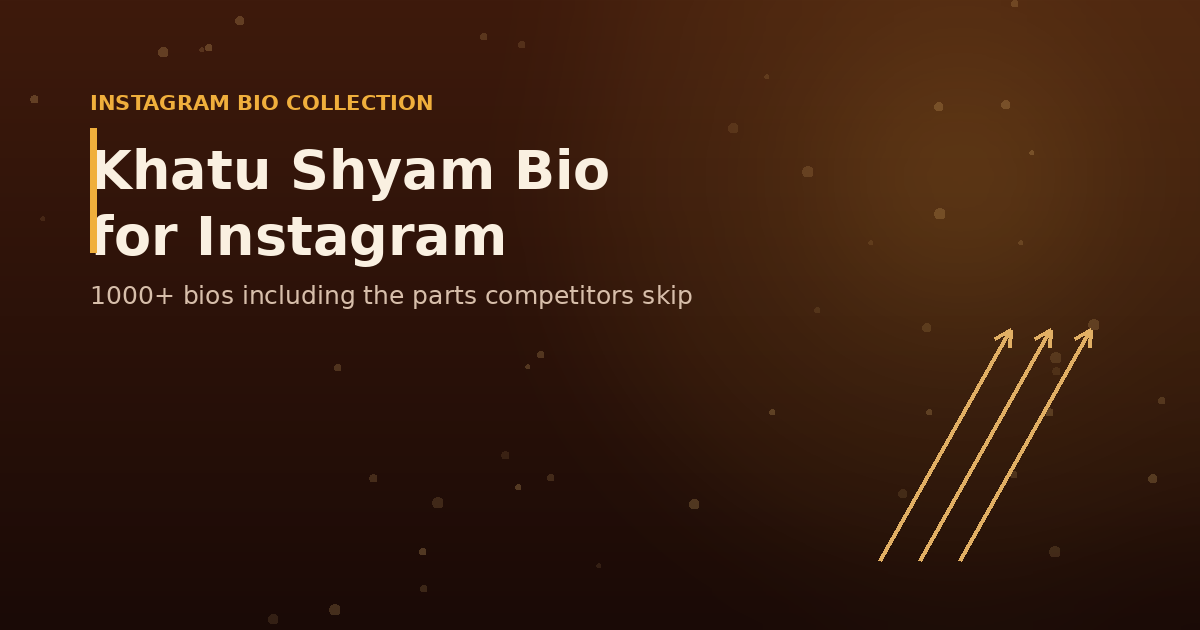 Khatu Shyam Bio for Instagram